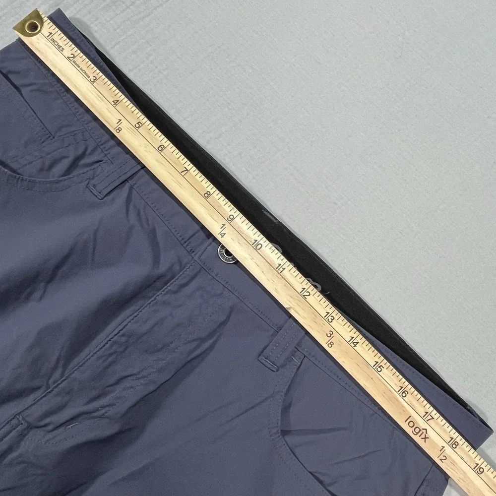 Eddie Bauer Adventure Trek Pants Mens 38x34 Blue Stretch‎ Hiking Chino 6 Pocket